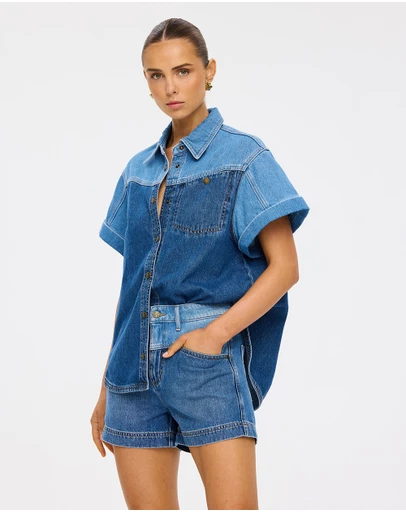 KIVARI - Coralie Denim Shorts