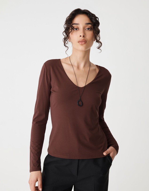 Forcast - Isla V-Neck Bamboo Top