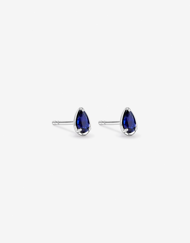 Michael Hill - Pear-Cut Created Sapphire Stud Earrings in Sterling Silver