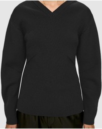 ARKET - V-Neck Wool-Cotton Jumper