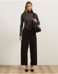 Atmos&Here - Rowen Pleated Barrel Leg Pants
