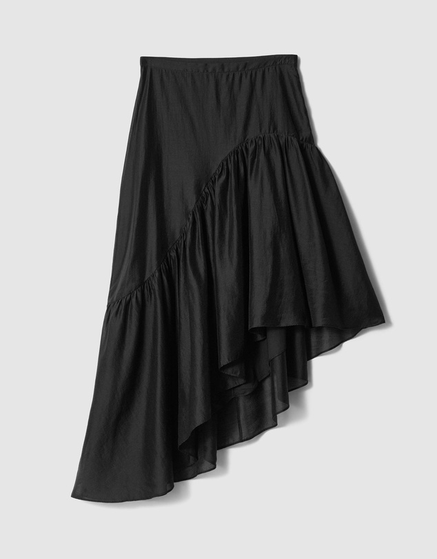 & Other Stories - Asymmetric Ruffle Midi Skirt