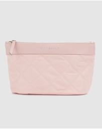 JETT BLACK - Rose Quartz Quilted Tote Pouch Set