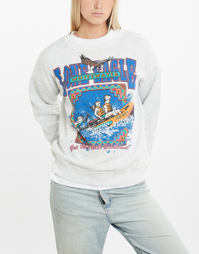 Vintage by The Real Deal - Pre Loved - Vintage 90s Lone Eagle Whitewater Sweatshirt