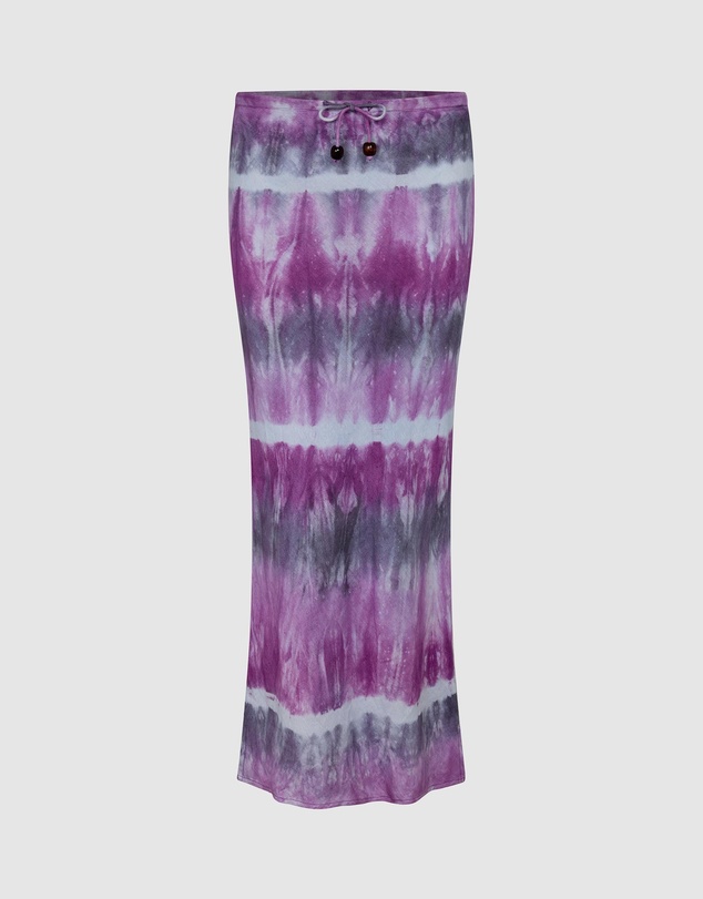 KINGA CSILLA - Purple Wave Column Skirt