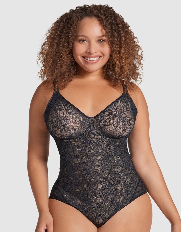 Leonisa - Medium Control Underwired Lace Shapewear Bodysuit