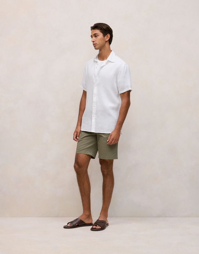 Trenery - Cotton Twill Chino Short in Hunter Green