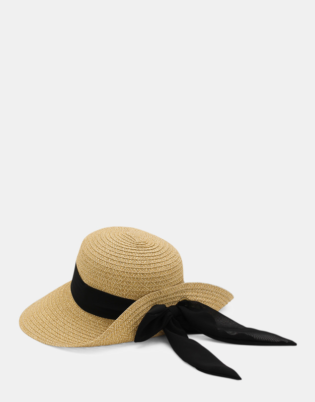 Morgan & Taylor - Shay Braided Straw Sun Hat in Natural Beige