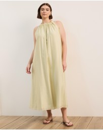 Atmos&Here Curvy - Paloma Voile Cut Away Tie Midi Dress