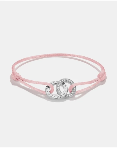 THOMAS SABO - THOMAS SABO Textile bracelet Together pink with zirconia