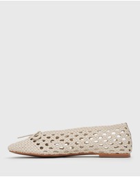 Betts - Georgia Leather Woven Ballet Flats