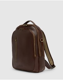 Republic of Florence - The Belfast Brown Laptop Backpack