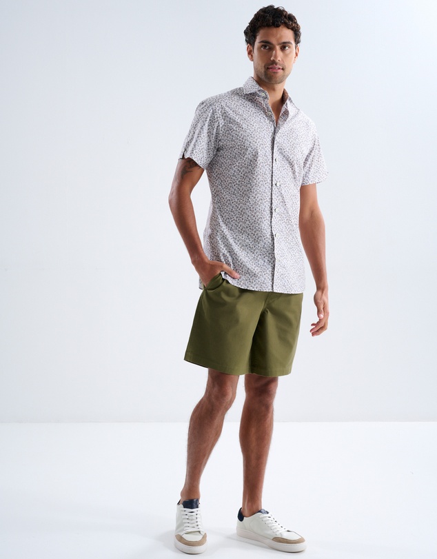 3 Wise Men - 3 Wise Men Coastal Print Short Sleeve Shirt