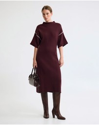Oxford - Natalya Knit Contrast Piping Dress