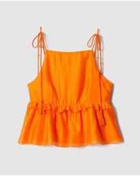 & Other Stories - Peplum-Frill Strap Top