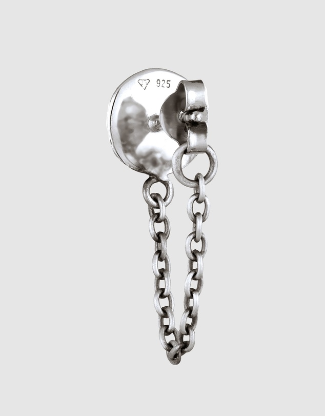 Haze & Glory - ICONIC EXCLUSIVE - Earrings Men Circle Chainy Stud 925 Sterling Silver