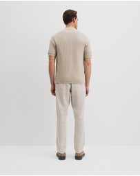 Country Road - Cotton Short Sleeve Textured Knit Shirt