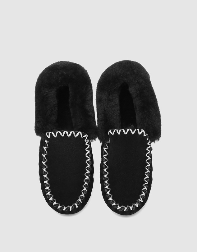 EVERAU - Australian Shepherd Ugg Popo Moccasins Cow Suede Upper Moccasins
