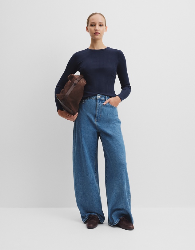 Country Road - Long Sleeve Rib Top