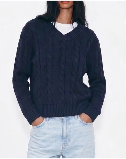 Calli - Leo Wool Blend Cable Knit Jumper