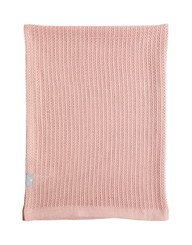 Living Textiles - Cotton Cellular Blanket - Dusty Pink