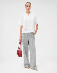Oroton - Railroad Folk Straight Leg Pants