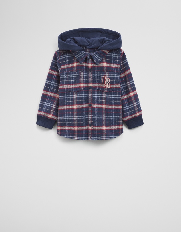 Country Road - Organically Grown Cotton Hooded Check Shirt