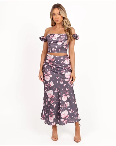 Petal & Pup - Arabella Two Piece Set - Steel Grey Floral