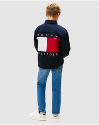 Tommy Hilfiger - Heritage Regular Fit Colour-Blocked Back Flag Shirt - Kids