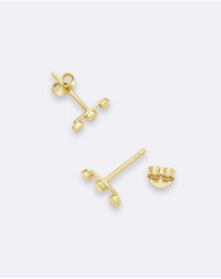 Ichu - Tiny Triple Circle Ear Cuff Gold