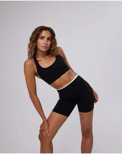 Upstate - Air Sculpt 6inch Contrast Bike Short - Black