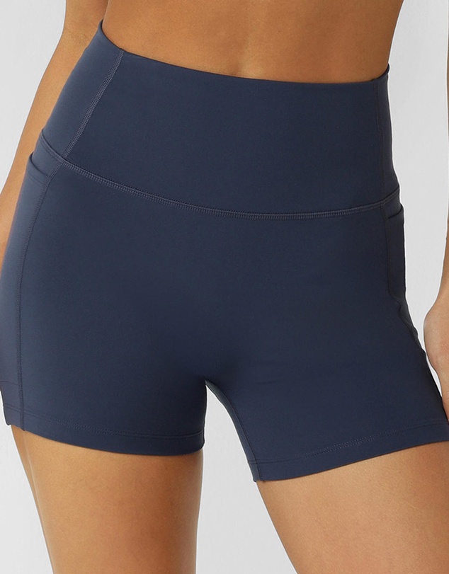 Lorna Jane - Amy Hi-Fold No Ride Two Pocket 10cm Bike Shorts