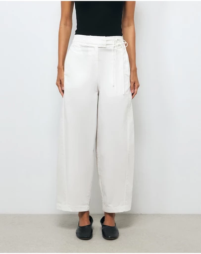 AERE - Olyssa Tie Waist Cotton Pants