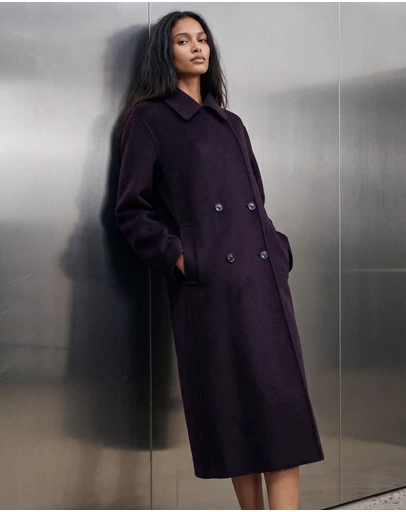 Lover - Gilda Wool Funnel Neck Car Coat