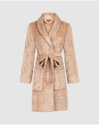 Hunkemoller - Cable Flannel Short Robe