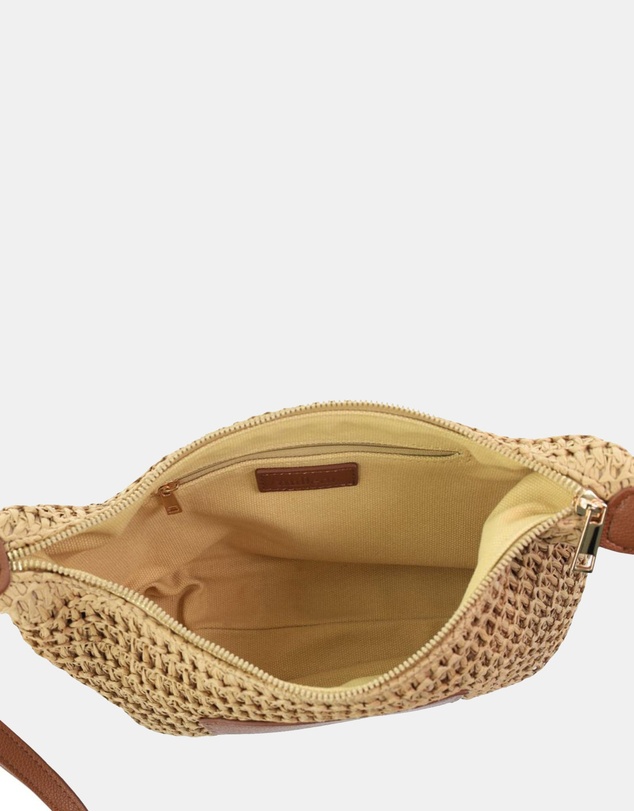 Milleni - Milleni Natural Raffia Crossbody Bag
