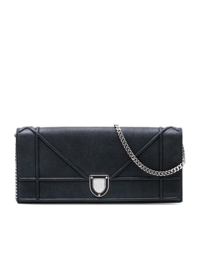 Pre-Loved by Azura Reborn - Pre-Loved Grained Calfskin Diorama Pochette Clutch