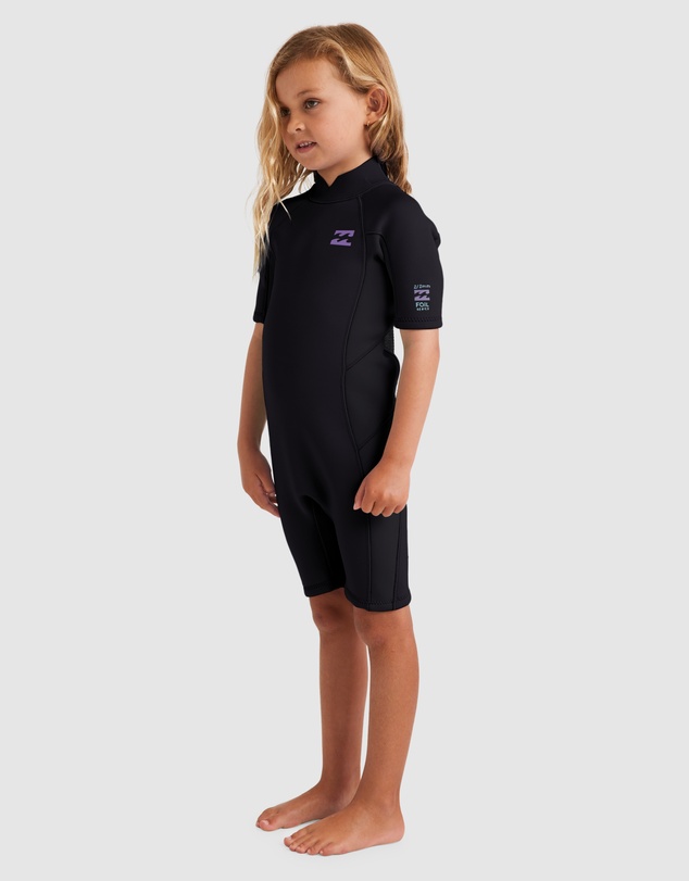 Billabong - Girls 2 to 6 2/2mm Foil Back Zip Springsuit