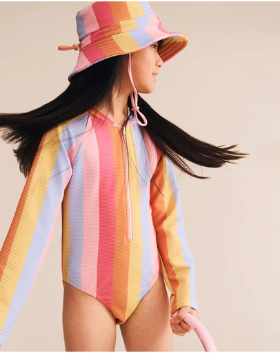 Huxbaby - Paradiso Stripe Swimhat - ICONIC EXCLUSIVE - Babies-Kids