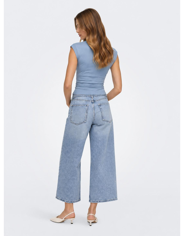 ONLY - Gianna Culotte Cropped Wide Fit Jeans