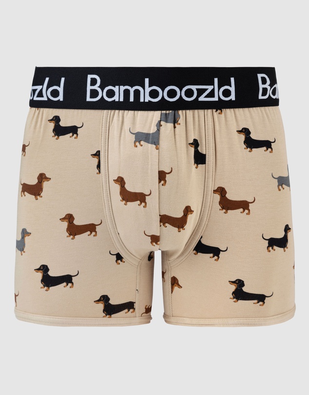 Bamboozld - Mens 2 Pack Yappy Dogs Bamboo Jersey Trunks
