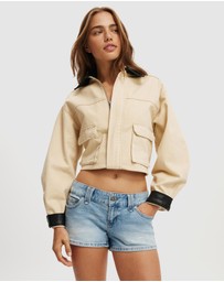 Cotton On - Micro Low Denim Shorts