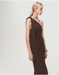 M.N.G - Asymmetrical Dress With Knot Strap