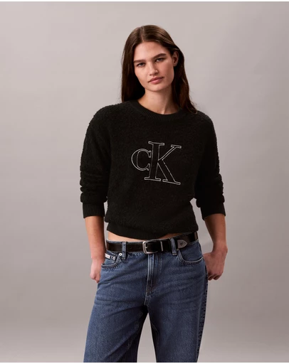 Calvin Klein Jeans - Boucle Logo Crewneck Jumper