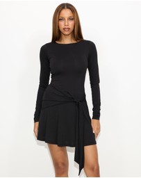 Dazie - Vacay Boat Neck Mini Dress