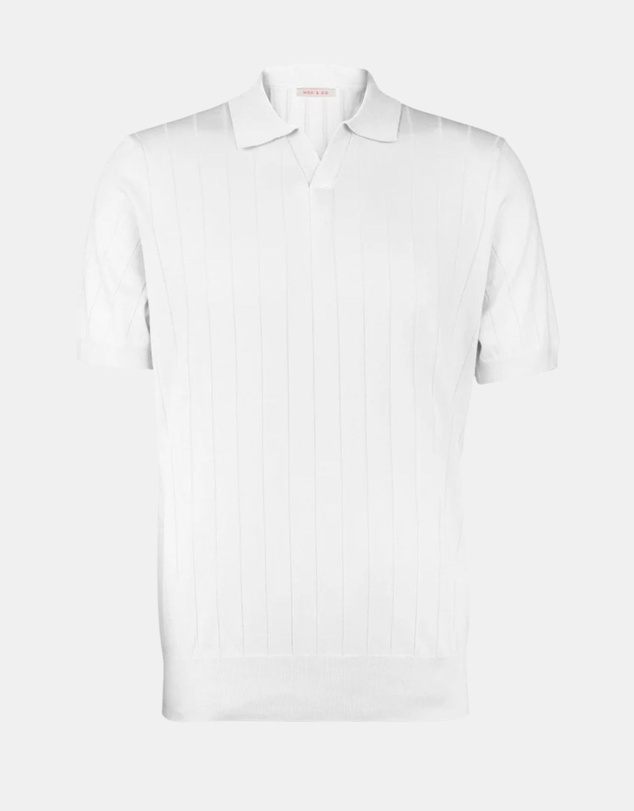 Henry Bucks - MCKINNON & CO Textured Knit WHITE *Online Only