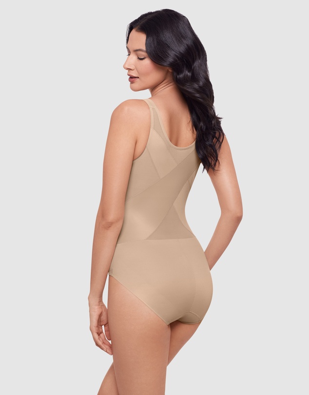 Miraclesuit Shapewear - Back Wrap Padded Cup Back Support Bodysuit Shaper