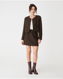 Forcast - Aubery Tweed Mini Skirt