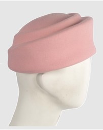Max Alexander - Felt Pink Pillbox Hat