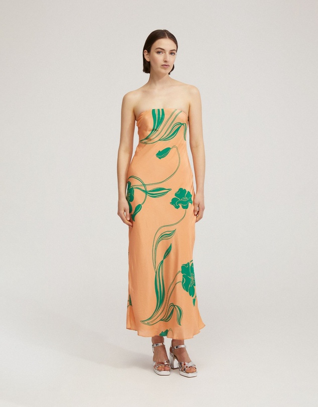 Oxford - Rio Strapless Printed Dress